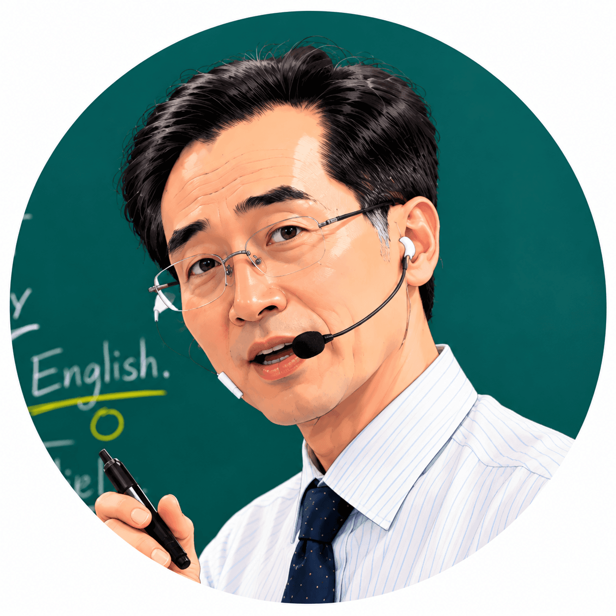 영어의 기술 강의 선생님 일러스트